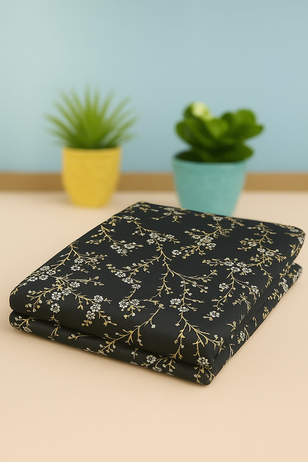 Alkaram Lawn 2 Piece Unstitched Black 9