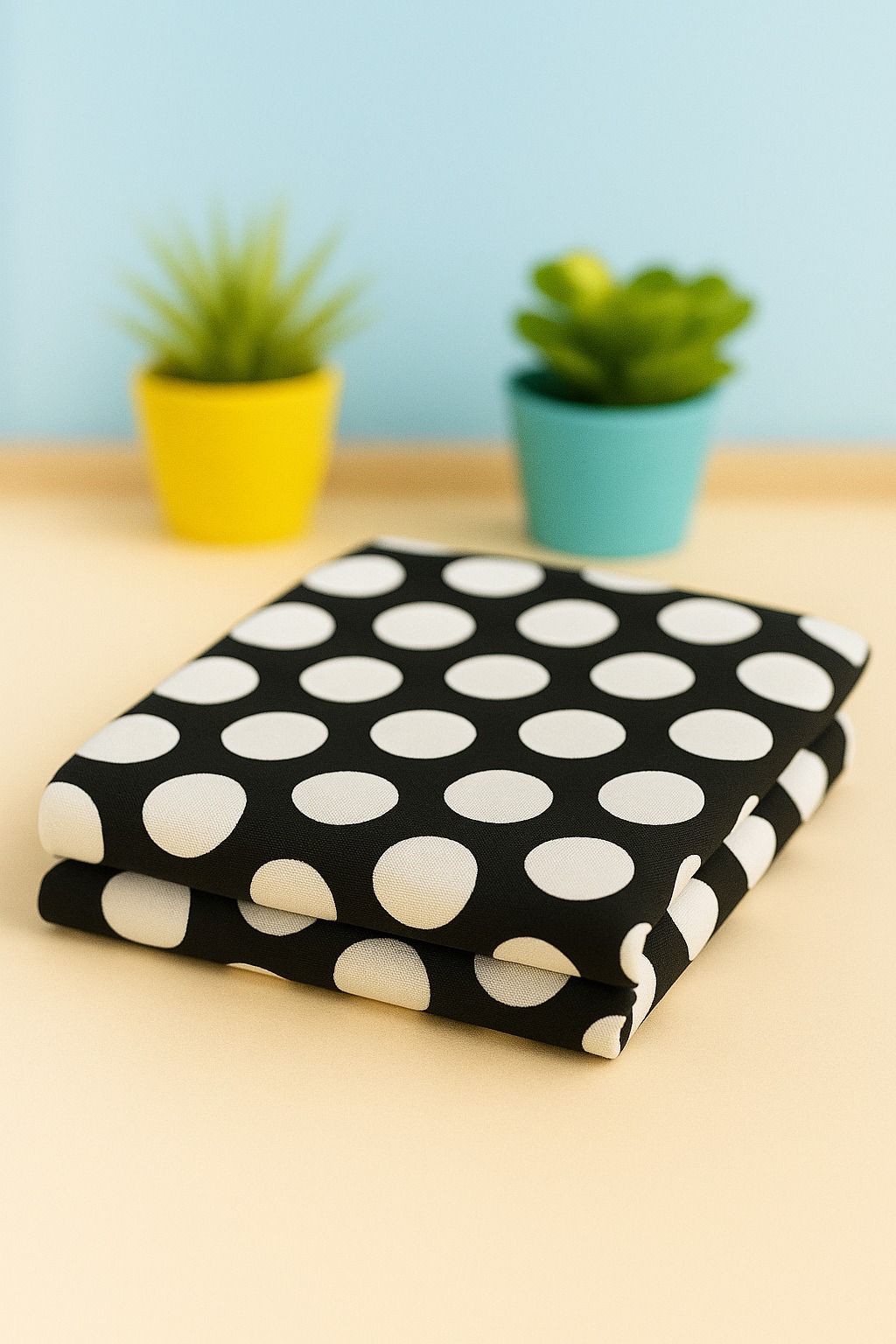 2-Piece Sapphire Bana Dora Linen Polka Dot