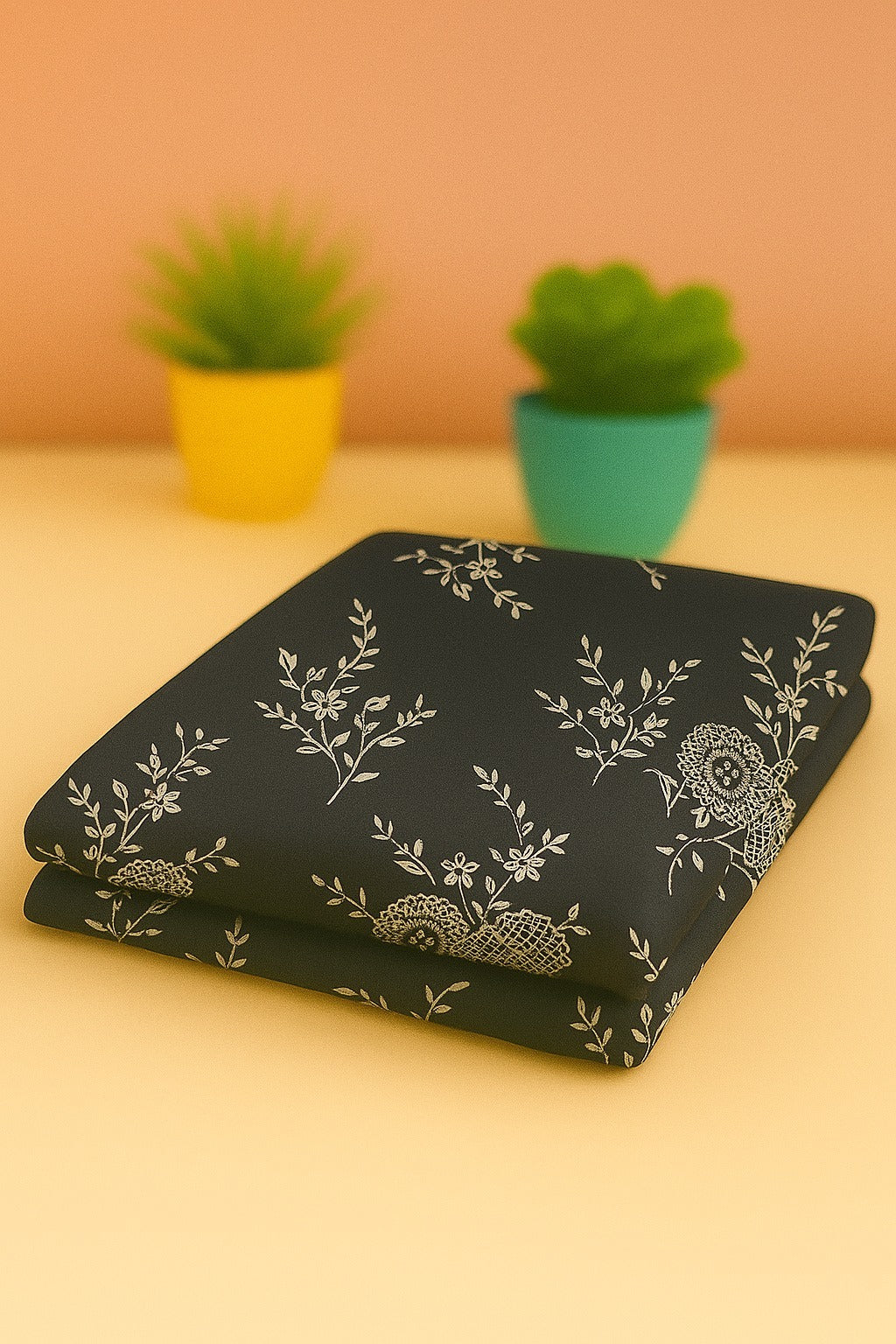 Alkaram Lawn 2 Piece Unstitched Black 3